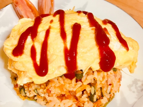 ねぎ入りオムライス★たまごがトロトロ!